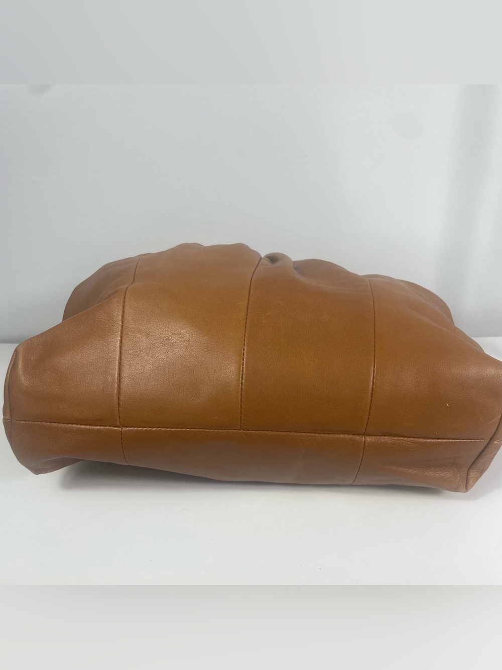 Authentic Coach Kristin Brown Pleated Leather Satchel - Picture 4 of 14